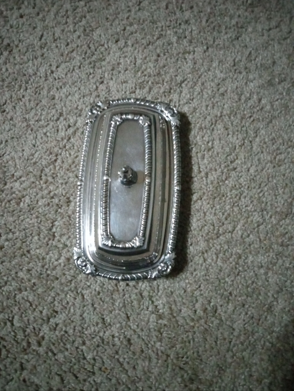 GORGEOUS Rockford- Sheets 1875 Silver Victorian Style 7" Ornate Butter Dish.